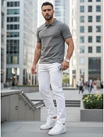 FashionStreet pánske grafitové polo tričko PX0599