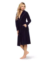 Dámsky župan DE LAFENSE welurem Lydie 390 3XL-5XL