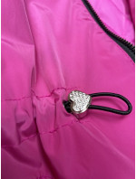 Ružová dámska bunda s kapucňou Miss TiTi (2832)