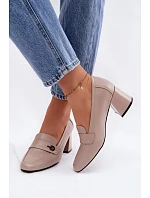 Dámske kožené poltopánky 18119 beige - Vinceza Dámske kožené poltopánky 18119 beige - Vinceza