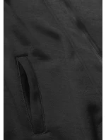 Dlhá dámska mikina na zips v grafitovej farbe (AMG815)