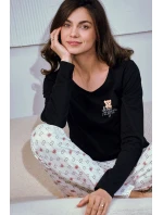 Dámske pyžamo 3231 Polly čierne - TARO