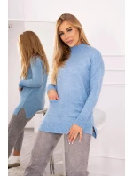 Stojanový sveter modrý