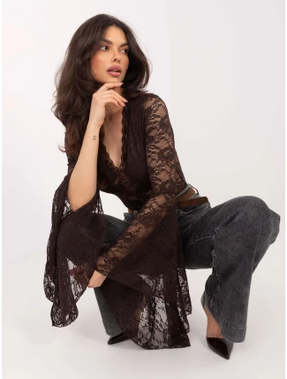 Blúzka PM BZ SF193.72 tmavohnedá