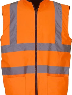 Yoko HV 008F Hi-Vis obojstranná fleecová vesta 79.008F, hi-vis oranžová