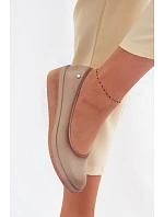 Kožené dámske topánky na platforme Vinceza Beige Kožené dámske topánky na platforme Vinceza Beige
