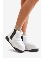 Niskie Śniegowce Na Grubej Podeszwie D.Franklin DFSH371011 Białe