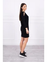 Šaty s potlačou koša čiernej