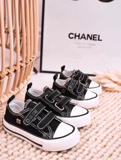 Dziecięce Trampki Na Rzepy BIG STAR HH374200 Czarne