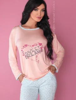 Pyžamo Sweet Dreaming 107 Ružová a modrá - LivCo Corsetti
