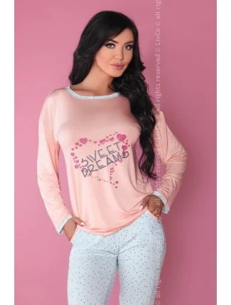 Pyžamo Sweet Dreaming 107 Ružová a modrá - LivCo Corsetti