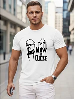 Pánske klasické bavlnené tričko s potlačou FashionStreet NX5145R Pánske klasické bavlnené tričko s potlačou FashionStreet NX5145R