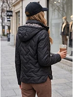 Dámska prechodná bunda s kapucňou, čierna, FashionStreet TY5773 Dámska prechodná bunda s kapucňou, čierna, FashionStreet TY5773