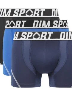 Pánske športové boxerky 3 ks DIM SPORT MICROFIBRE BOXER 3x - DIM SPORT - čierna