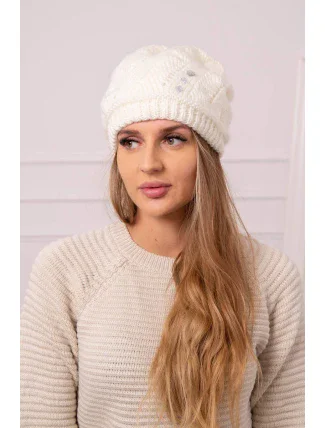 Dámska čiapka Larisa K395 ecru