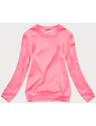 Svetloružová dámska tepláková mikina so sťahovacími lemami (W01-20)