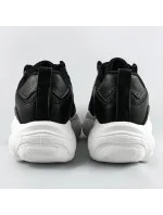Čierne dámske šnurovacie tenisky "sneakers" (172)