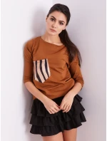 Blúzka CZ BZ 1694.08 svetlohnedá