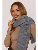 M896 Rebrovaná šatka - sivá