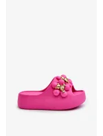 Dámske penové papuče s ozdobami na hrubej podrážke Fuchsia Bremavia