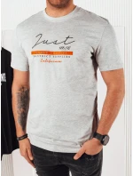Pánske bavlnené tričko s potlačou šedé FashionStreet RX5424 Pánske bavlnené tričko s potlačou šedé FashionStreet RX5424