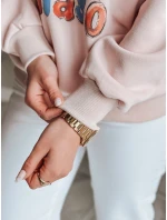Dámska mikina s potlačou LALA VIBE pink FashionStreet BY1505