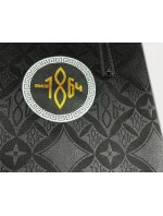 Čierne pánske kraťasy s potlačou (8K1120-3)