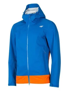 Pánska trekingová bunda H4Z19-KUMT001 modro-oranžová - 4F