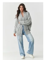 Sveter na gombíky model 217410 Makadamia Sveter na gombíky model 217410 Makadamia