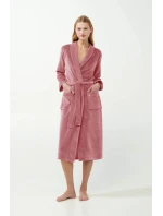 Dámsky zamatový župan 21143 Powder Pink - Vamp