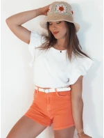 Dámske džínsové šortky GLAMWEAR oranžové FashionStreet SY0358