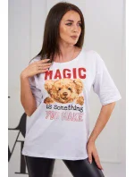 Kúzelná blúzka s potlačou biela Kúzelná blúzka s potlačou biela