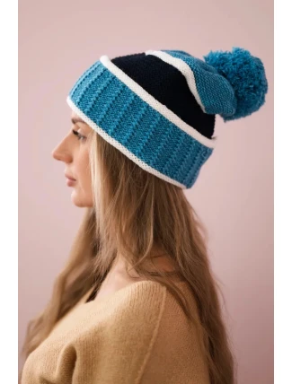 Dámska čiapka Kinga K297 tyrkysová+zelená Dámska čiapka Kinga K297 tyrkysová+zelená