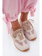 Dámske semišové sieťované tenisky Gelina light beige Dámske semišové sieťované tenisky Gelina light beige