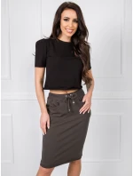 Sukňa RV SD 4793 1.32 tmavá khaki Sukňa RV SD 4793 1.32 tmavá khaki