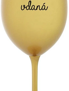 PIJEM, AKO SA MÁM - zlatý pohár na víno 350 ml