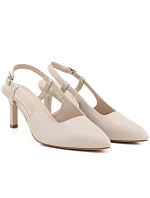 Lodičky bez podpätku, lakované, béžové Sergio Leone SK157