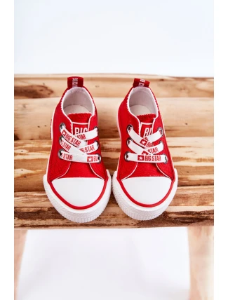 Dziecięce Materiałowe Trampki BIG STAR KK374051 Czerwone
