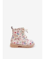 Dziecięce Botki Ocieplane Z Suwakiem Jednorożce Beżowe Tiptop