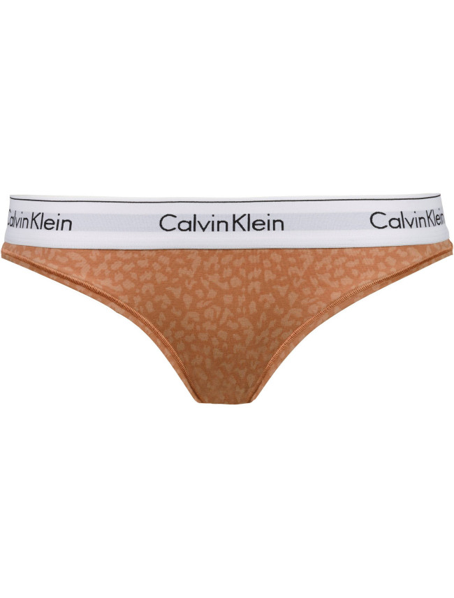 Dámske nohavičky F3787E 796 hnedá/vzor - Calvin Klein