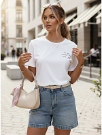 Dámske bavlnené tričko ABANDAR white FashionStreet RY2543 Dámske bavlnené tričko ABANDAR white FashionStreet RY2543