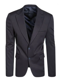 Pánske jednoradové sako v tmavomodrej farbe FashionStreet MX0630