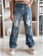 Dámske džínsové nohavice s dierami DEMARIP modré FashionStreet UY2486 Dámske džínsové nohavice s dierami DEMARIP modré FashionStreet UY2486