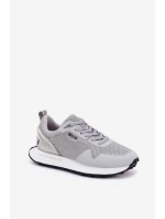 Sneakersy Męskie Na Platformie Big Star RR174358 Hi-Poly System Szare