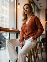 Dámsky sveter my2418 Cinnamon - FashionStreet Dámsky sveter my2418 Cinnamon - FashionStreet
