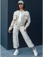 Dámska bunda bomber PRIEV béžová FashionStreet TY4306