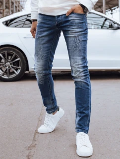 Pánske tmavomodré džínsové nohavice FashionStreet UX4294