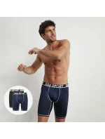 Pánske športové boxerky 2 ks DIM SPORT LONG BOXER 2x - DIM SPORT - čierna