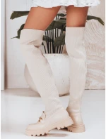 Dámske ponožkové topánky béžové FashionStreet ZY1323