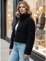 Dámska krátka zimná bunda z alpaky CELESTIAL black FashionStreet TY4481z Dámska krátka zimná bunda z alpaky CELESTIAL black FashionStreet TY4481z